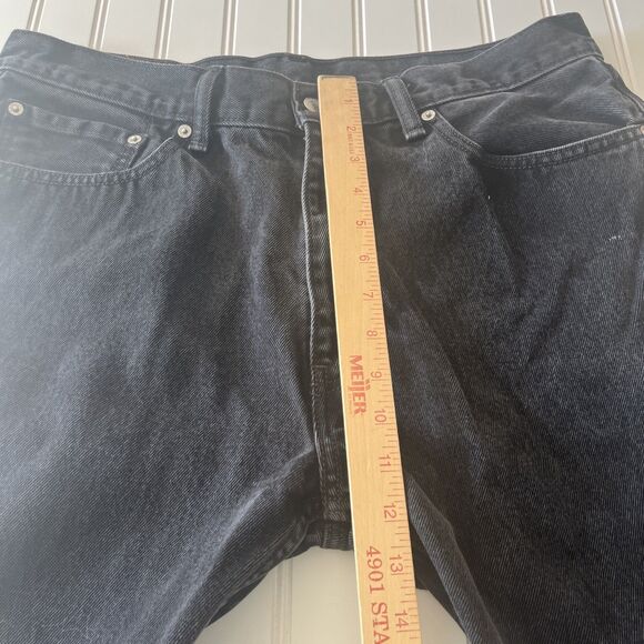 Levi's 505 Men's Jeans Size 36x34 Straight Fit Black Denim - Picture 6 of 10